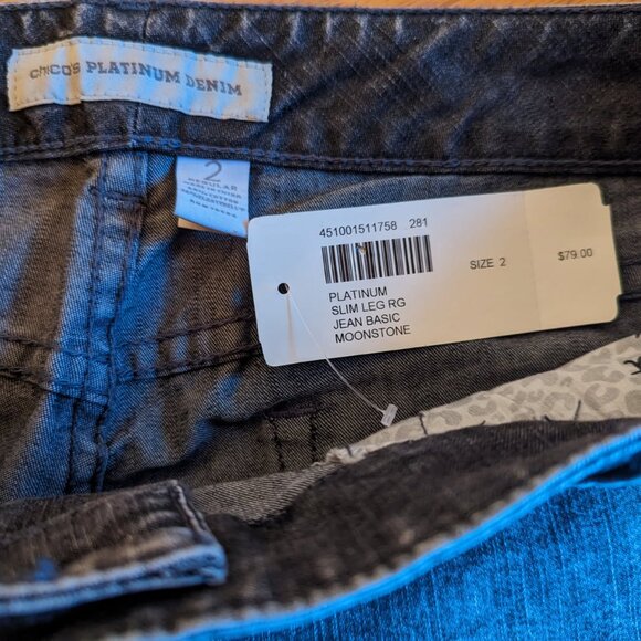 Jeans Chico's NWT size large, Chico's size 2 regular - Picture 3 of 3